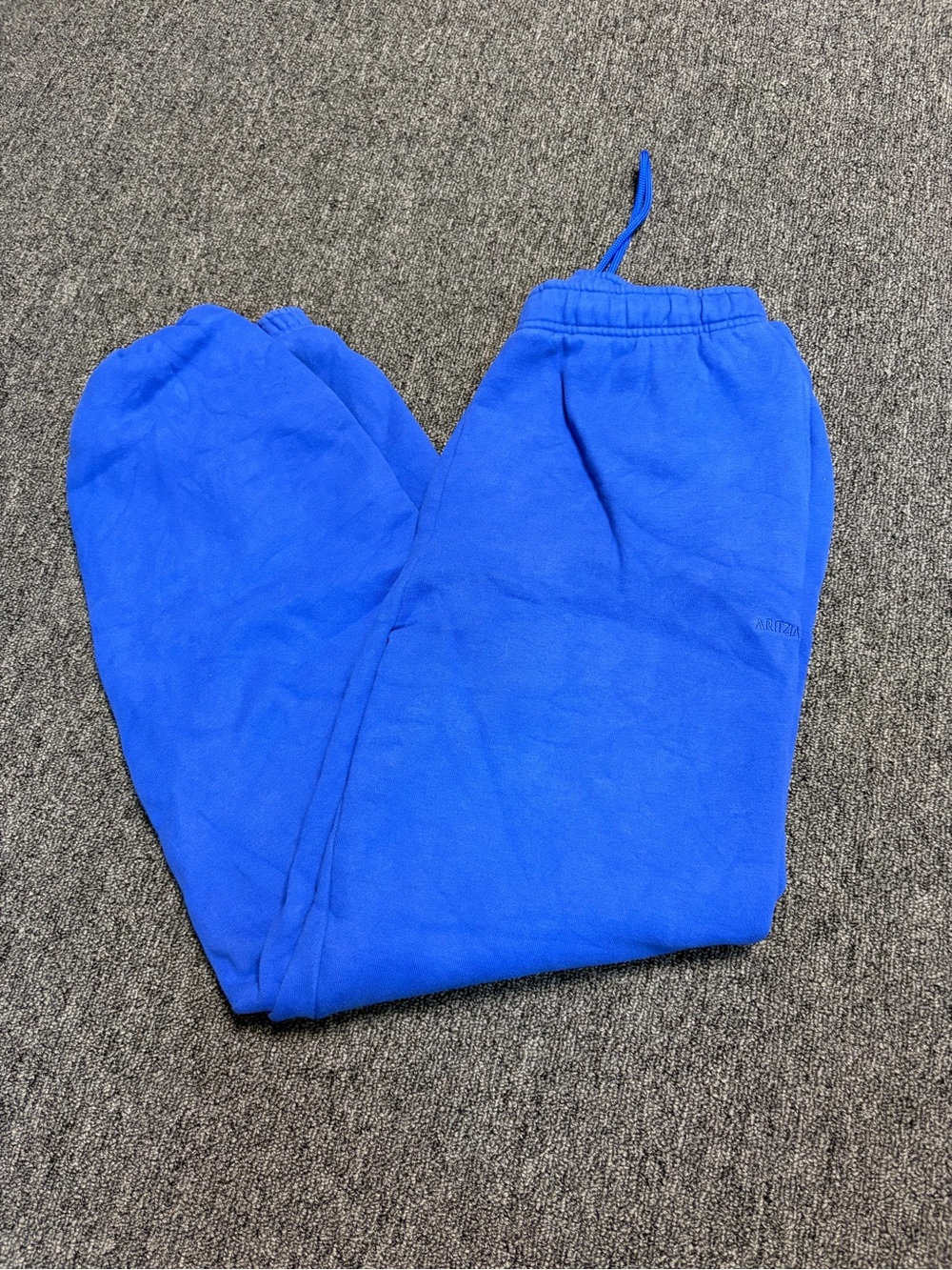 Aritzia Bright Blue Sweatfleece Joggers with Drawstring